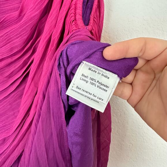 NWT Rococo Sand Strapless Cut Out Long Dress in Pink & Purple Size Medium - Picture 8 of 9